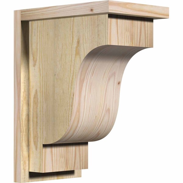 Ekena Millwork Newport Rough Sawn Corbel w/Backplate, Douglas Fir, 8"W x 12"D x 16"H COR08X12X16NEW01RDF - main